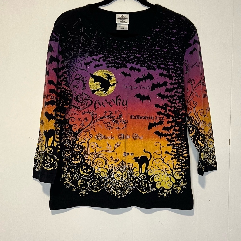 Studio Collection Y2K 3/4 Sleeve Halloween Womens Shirt H7
53025